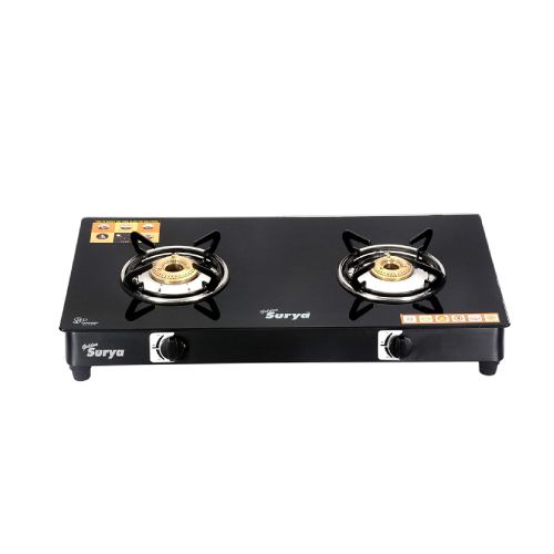 surya glass top gas stove 2 burner