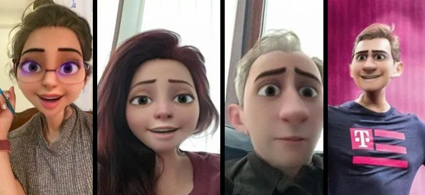 Art of Sending Snaps with the Cartoon Face Lens