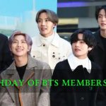 All BTS Members and Their Birthdays' Date with Name